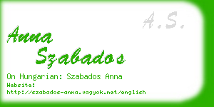 anna szabados business card